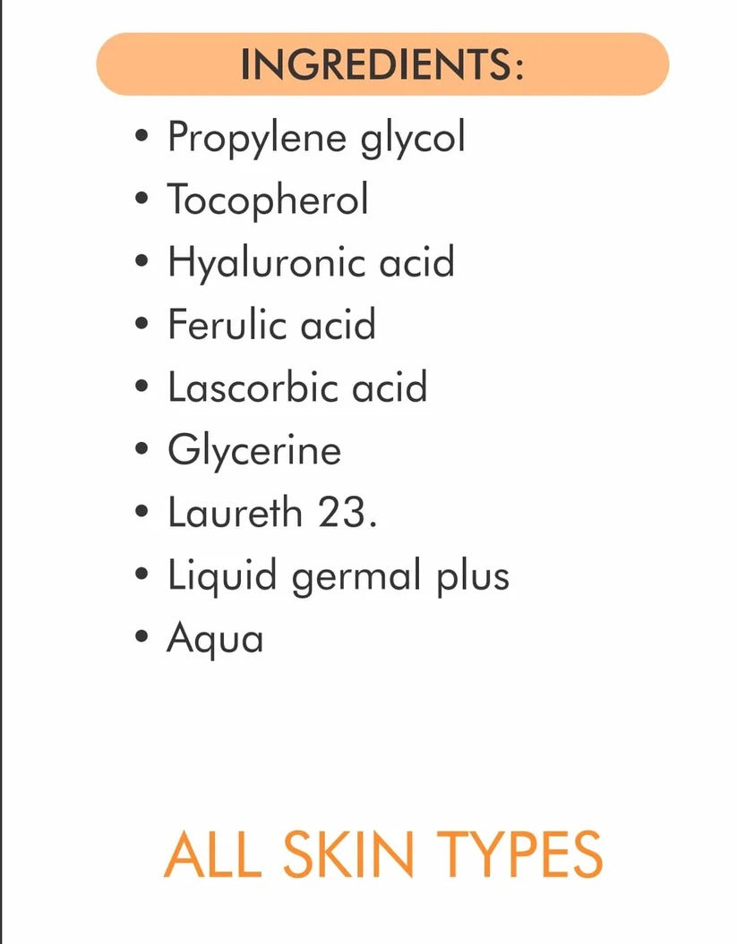 Vitamin C Serum for Face Glowing &amp; Dark Spots | Gluta White Vitamin C 16% Serum | Best Quality Skin Care Serum | Serum For Glowing Serum - 30 ml