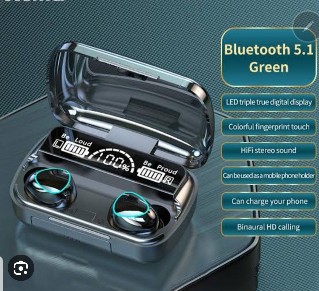 DaMix Original M10 Bluetooth Earbuds – Wireless Earphones with LED Display &amp; Power Bank Case