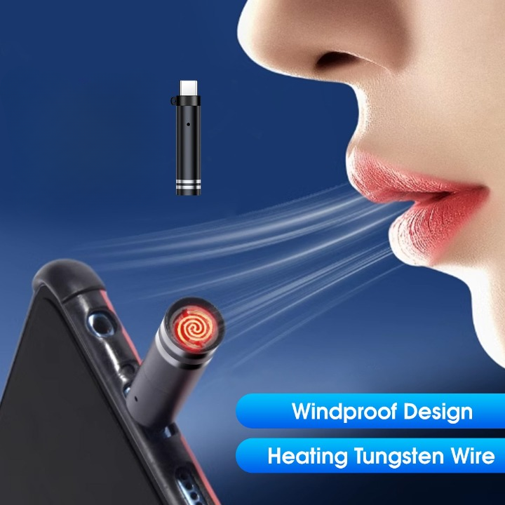 Portable Cigarette Lighter – Windproof USB Plug &amp; Play Rechargeable Car Lighter, Easy One-Touch Ignite, Compact &amp; Durable Design for Everyday Use
