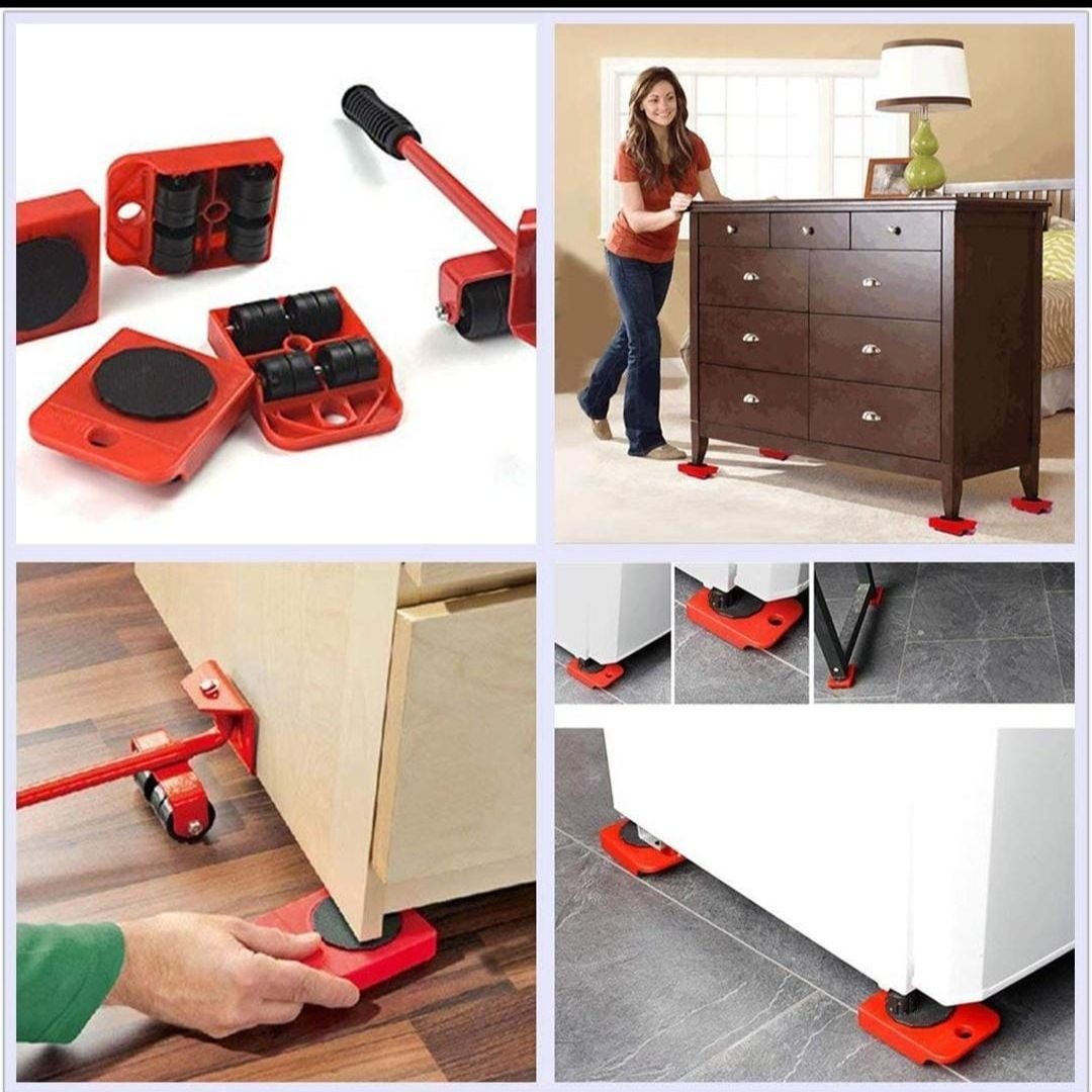 Furniture Lifter Mover Tool Set – Heavy Load Moving Rollers &amp; Lifting Tool for Furniture and Home Appliances