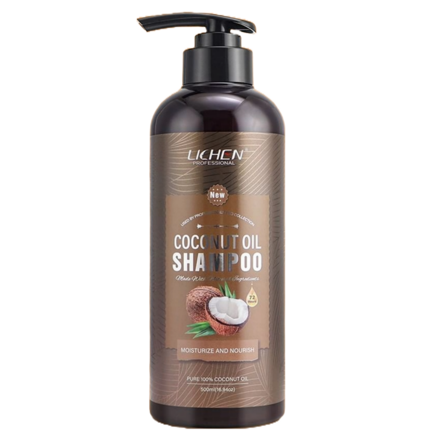 Lichen Hair Shampoo - Lichen Coconut Oil Shampoo, Sulfate Free, Paraben Free, Silicone Free, Color Safe, and Vegan Hair Shampoo - 500 ml  