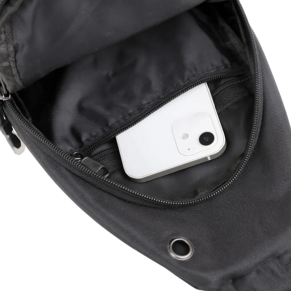 Minimalist Black Crossbody Sling Bag – Lightweight &amp; Stylish Travel Chest Pack for Men &amp; Women