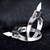 Stainless Steel Self-Defense Ring with Hidden Blade – Adjustable Mini Knife Ring for Personal Safety – Wearable Concealed Protection Tool for Men &amp; Women