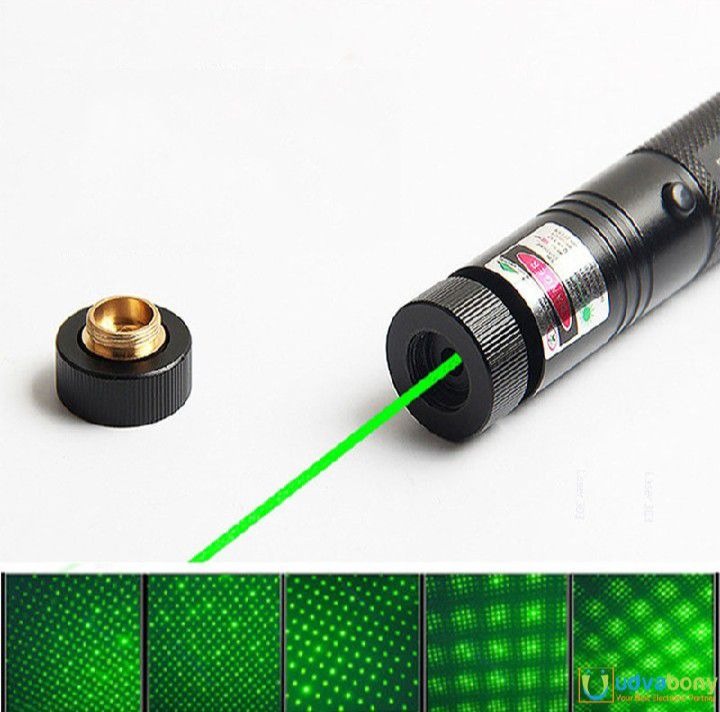 High-Power 303 Green Laser Pointer with Adjustable Focus – Rechargeable 3.7V Battery, Charger &amp; Safety Lock – Rechargeable Green Laser Light, Green Laser Pointer, Green Beam Light
