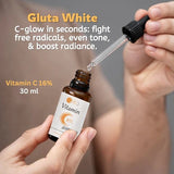 Vitamin C Serum for Face Glowing &amp; Dark Spots | Gluta White Vitamin C 16% Serum | Best Quality Skin Care Serum | Serum For Glowing Serum - 30 ml