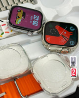 i50 New Model Smart Watch Bundle – 7 Original Straps, 2 Premium Watches &amp; 2 Protective Covers