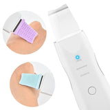Rechargeable Ultrasonic Skin Scrubber – Deep Cleansing Facial Spatula &amp; Blackhead Remover with Vibration &amp; Peeling Modes