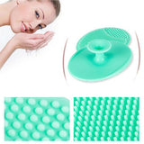 Soft Silicone Face Cleansing Brush Pad – Gentle Facial Washing &amp; Exfoliating Massage Tool for Deep Pore Cleansing | Blackhead Removal &amp; Skin Care | Soft Silicone Face Massager - (Random Colors)