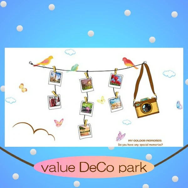 Solimo Wall Sticker for Living Room (Travel Photo Gallery, Ideal Size on Wall, 180 cm X 100 cm), PVC Vinyl abc1050