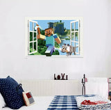 Minecraft Window Self-Adhesive Sticker Wall or Wardrobe Sticker size  50x60  aw6012