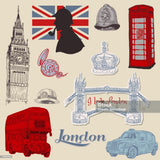 PRAVÃ‚® Bedroom Decor DIY Mural London Bus Train Wall Sticker size 60x90 ay9103