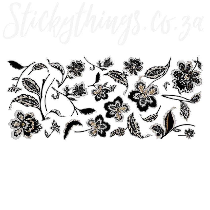 RoomMates Jazzy Jacobean Peel and Stick Wall Decals size 50x70 ay7041