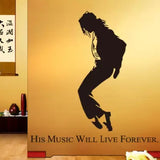 Jm 8270 Studio Briana Michael Jackson Famous Silhouette with Quote Wall Decal Sticker