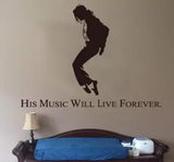 Jm 8270 Studio Briana Michael Jackson Famous Silhouette with Quote Wall Decal Sticker