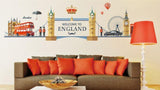JM7304 Creative Personality Romantic Bridge Landscape Wall Sticker