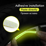 (20pcs) Wheel center reflective stickers Stripe | wheel hub sticker for Car, bicycle, motorcycle | car warning sticker (Random colors)