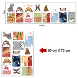 Bunny envelopes Children's wall stickers size 50x70 mj7026