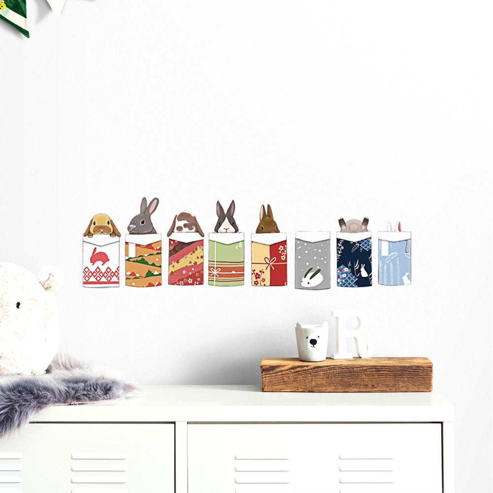 Bunny envelopes Children's wall stickers size 50x70 mj7026