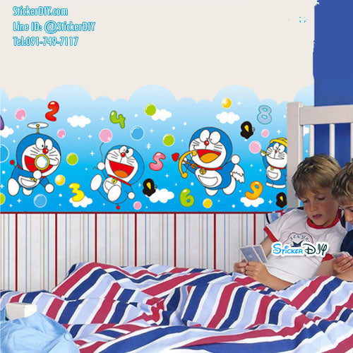 Doraemon Wall Sticker, border design size 50x70 ay7182