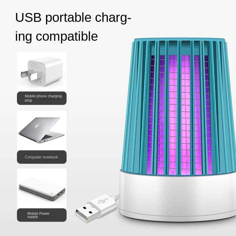 Electric Shock UV Mosquito Killer Lamp - USB Bugs Zapper Light, Non Toxic and No Radiation Lamp(random color )