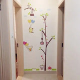 lovely wall paper tree Teddy bear decorate the classroom cartoon children room height sticker  isze 120x60cm  lc9015