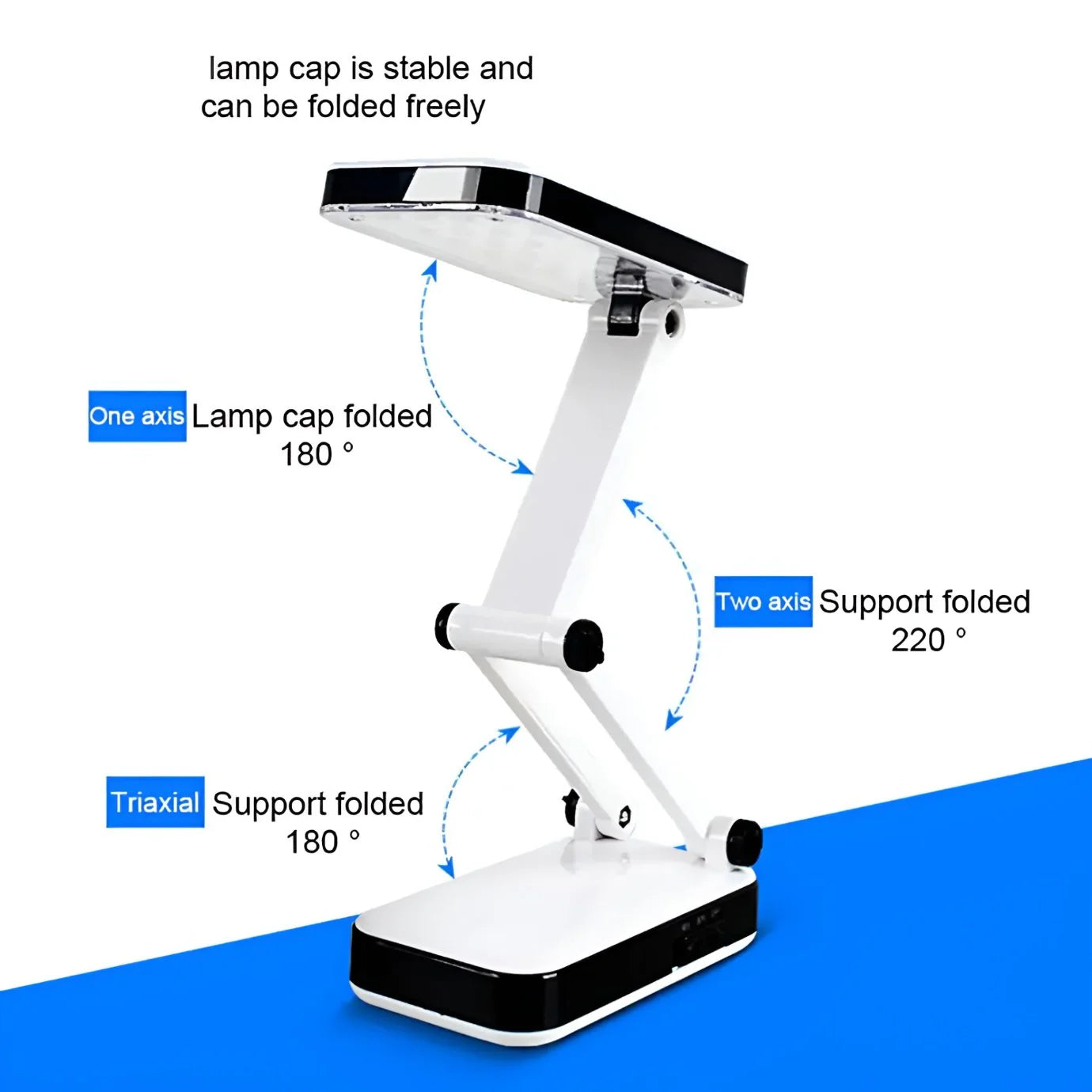 Portable Folding LED Desk Lamp with Adjustable Brightness – Travel-Friendly Study &amp; Reading Light