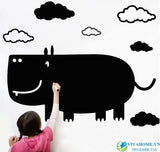 Playful Hippo Whiteboard Decal size60x90 xh017
