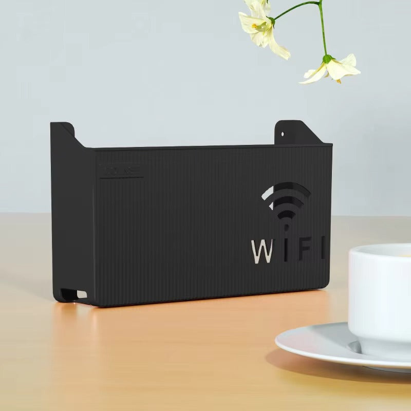 WiFi Router Shelf &amp; Cable Organizer – Wall-Mount ABS Plastic Storage Box for Routers, Power Strips &amp; Cables (Random Colors)