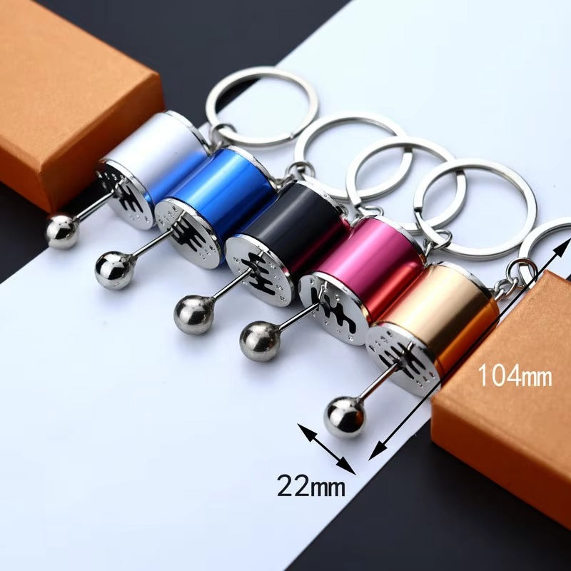 Car Gearbox Manual Transmission Lever Keychain – Metal Pendant Keyring | Key-Chain For Bikes &amp; Cars - Random Color