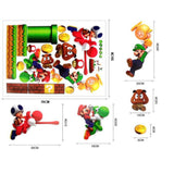 Mario Bros - Removable Vinyl Wall Stickers Decoration Decal Mural Room Family Art size 60x90  dms4560001