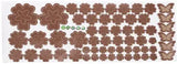 SYGA 50 cm Brown Removable Sticker  (Pack of 1)