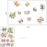 RYRDWP Clearance Removable Vinyl Decal Art Mural - Beautiful Butterfly Floral Design for Home Living Room Decor Wall Sticker size 50x70 sk7099