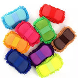 Microfiber Sponge Pad with Grip Handle Multipurpose Microfibre Wash &amp; Dry Cleaning Sponge, 1 Piece - Random Color