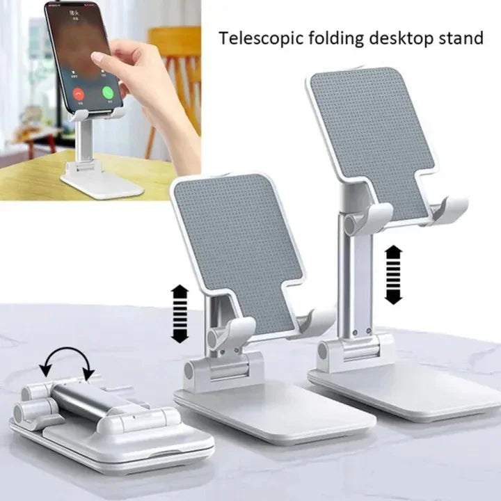Flexible Mobile Holder Universal Phone Stand, Adjustable Foldable Pocket Size Mobile Stand for Desk, Table & Travel