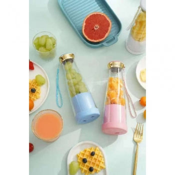 Portable &amp; Rechargeable Battery Mini Juice Blender | Electric Juicer, Anti Drip Blender, Mini Shake Smoothie Blender, Portable Rechargeable Juicer (Random color)