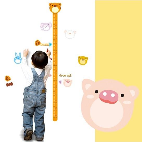 Wall sticker, height chart, kids' room, animal wallpaper sticker, wall sticker, interior sticker, cat, cute, birthday, kids' room, Disney size 45x60 ay623