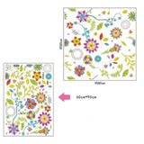 Colorful Flower Fabric Wall Sticker, Southern European Floral Print, Wildflowers size 60x90 df5075