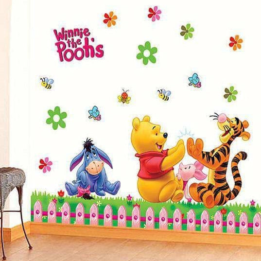 Custom Hundred Acre Wood Cartoon Characters Peel-and-Stick Wall Border size 50x70 AR57-0001