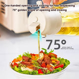 2 in 1 Oil Spray Bottle 470ml, Olive Oil Dispenser & Cooking Oil Sprayer for Kitchen, Air Fryer & BBQ