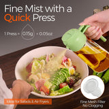 2 in 1 Oil Spray Bottle 470ml, Olive Oil Dispenser & Cooking Oil Sprayer for Kitchen, Air Fryer & BBQ