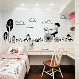 DIY Removable Wall Stickers For Living Room Home Decor - Bike girl size 60x90 nc2037