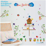 Transparent wall sticker, birdhouse design, HOME SWEET HOME size 50x70 SK7081