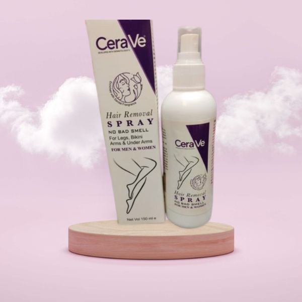 Cereve Hair Removal Spray for Women – Fast, Painless Hair Removal for Legs, Arms &amp; Body, Smooth Skin at Home | Hair Removal