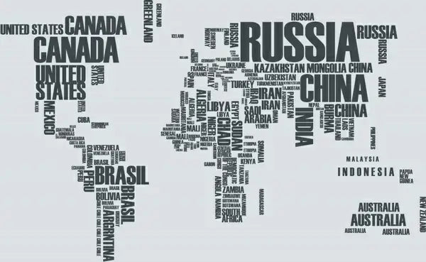World Map Wall Decal With Country Names World Country Atlas Sticker Vinyl Wall Map Decor Office Wall Art Decor Black size 60x90 nc015