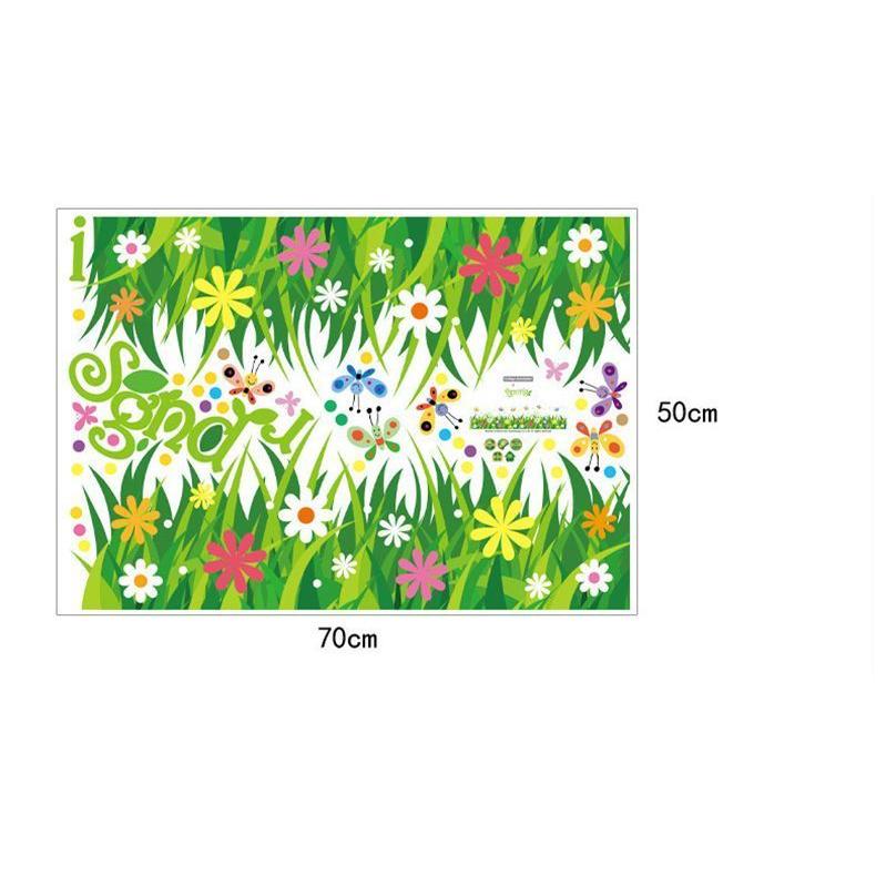 Wall sticker, wall sticker, wallpaper sticker, wall decoration, wall decoration, interior decoration, spring, flower, flower garden, butterfly, butterfly, butterfly size 50x70 sk7088