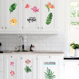 Home Wall Stickers Tropical Watercolor Leaf Flowers Wall Stickers Waterproof Wall Decal Stickers  size 50x70  sk7173