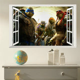 Caihuahua Teenage Mutant Ninja Turtles 14119 Wall Sticker Bedroom Eco-Friendly Bed Kindergarten size 50x70cm Ncs004