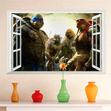 Caihuahua Teenage Mutant Ninja Turtles 14119 Wall Sticker Bedroom Eco-Friendly Bed Kindergarten size 50x70cm Ncs004