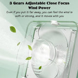 Portable Desktop Air Conditioner USB Mini Air Cooler Fan Water Cooling Fan with 3 Speed Spray Humidifier Purifier for Car Home Rechargeable (random color)