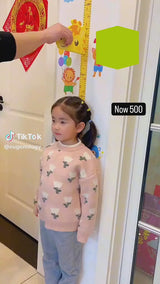 Kids Height Chart Growth Ruler | Canvas Wall Hanging for Boys & Girls (90–180cm)